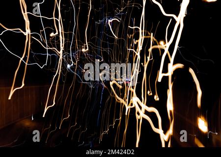 Abstrakte Lichter in warmen Farben. Ressource für Konstrukteure. Stockfoto