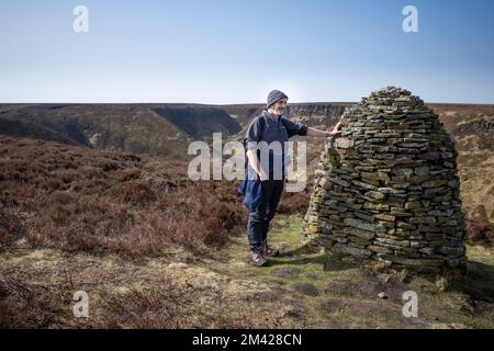 moorlandszenen von holme Moos Stockfoto