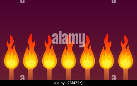 Brenner-Banner mit Kopierbereich. Aufruhr-Mafia oder mittelalterliche Armee-Grafik. Vektordarstellung. Stock Vektor