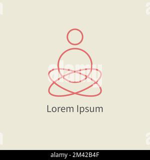 Yoga, Meditationslogo, Zen-buddhismus-Symbol Stock Vektor