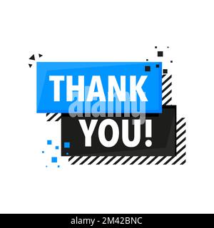 Dankeschön Banner, Label, Vorlage. Vektordarstellung. Stock Vektor