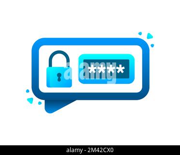Zweistufige Authentifizierung. 2FA – zwei-Faktor-Verifizierung. Privater Zugang. Melden Sie sich beim Konto an Stock Vektor