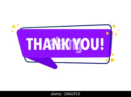 Dankeschön Banner, Label, Vorlage. Vektordarstellung. Stock Vektor