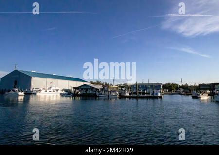 Pete's Pier Marina in Crystal River, Florida, USA Stockfoto