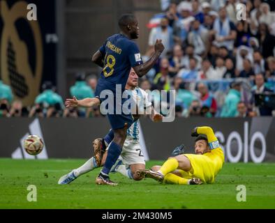 Lusail, Catar. 18.. Dezember 2022. Argentinien gegen Frankreich, Spiel gültig für das Finale der FIFA-Weltmeisterschaft 2022 im Lusail International Stadium, Doha, Katar Gutschrift: Juan Antonio Sánchez/FotoArena/Alamy Live News Stockfoto