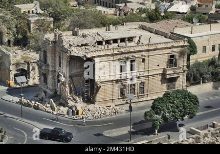 Aleppo, Syrien, die antike Stadt Aleppo nach dem Krieg Stockfoto