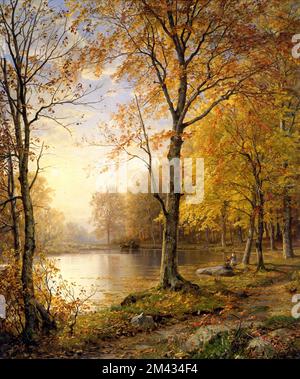 Indian Summer vom amerikanischen Künstler William Trost Richards (1833-1905), Öl auf Leinwand, 1875 Stockfoto