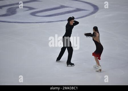 9. Dezember 2022, Turin, Piemont/Turin, Italien: Darya Grimm, Michail Savitskiy während des ISU Grand Prix of Figure Skating Final 2022 in Palavela am 09. Dezember 2022 in Turin, Italien. (Kreditbild: © Alberto Gandolfo/Pacific Press via ZUMA Press Wire) Stockfoto