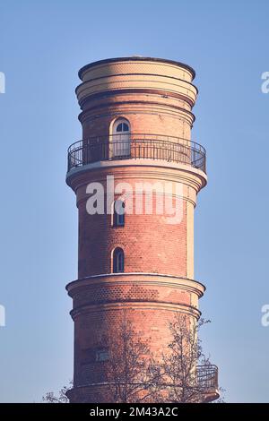 Der älteste Leuchtturm Deutschlands in Travemünde. Hochwertiges Foto Stockfoto