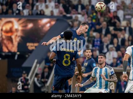 Lusail, Catar. 18.. Dezember 2022. Argentinien gegen Frankreich, Spiel gültig für das Finale der FIFA-Weltmeisterschaft 2022 im Lusail International Stadium, Doha, Katar Gutschrift: Juan Antonio Sánchez/FotoArena/Alamy Live News Stockfoto