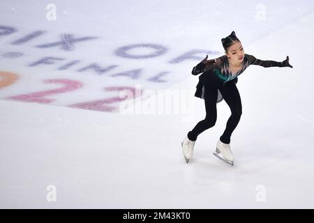 9. Dezember 2022, Turin, Piemont/Turin, Italien: Minsol Kwon während des ISU Grand Prix of Figure Skating Final 2022 in Palavela am 09. Dezember 2022 in Turin, Italien. (Kreditbild: © Alberto Gandolfo/Pacific Press via ZUMA Press Wire) Stockfoto