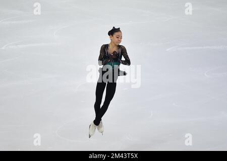 9. Dezember 2022, Turin, Piemont/Turin, Italien: Minsol Kwon während des ISU Grand Prix of Figure Skating Final 2022 in Palavela am 09. Dezember 2022 in Turin, Italien. (Kreditbild: © Alberto Gandolfo/Pacific Press via ZUMA Press Wire) Stockfoto