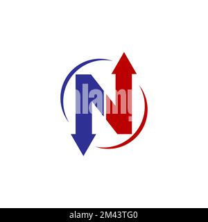 N Letzt Logo Template Vector Abstract Monogram Symbol.EPS 10 Stock Vektor