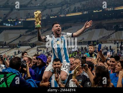 Lusail, Catar. 11.. Februar 2015. Argentinien gegen Frankreich, Spiel gültig für das Finale der FIFA-Weltmeisterschaft 2022 im Lusail International Stadium, Doha, Katar Gutschrift: Juan Antonio Sánchez/FotoArena/Alamy Live News Stockfoto