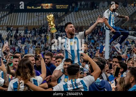 Lusail, Catar. 11.. Februar 2015. Argentinien gegen Frankreich, Spiel gültig für das Finale der FIFA-Weltmeisterschaft 2022 im Lusail International Stadium, Doha, Katar Gutschrift: Juan Antonio Sánchez/FotoArena/Alamy Live News Stockfoto