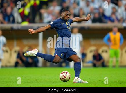 Youssouf Fofana aus Frankreich während des Finales der FIFA-Weltmeisterschaft im Lusail Stadium, Katar. Foto: Sonntag, 18. Dezember 2022. Stockfoto