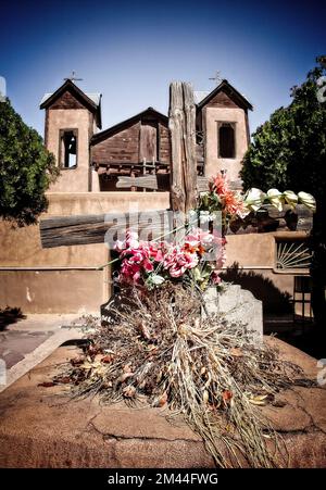 Die Sactuario de Chimayo, für seine heilende Wirkung bekannt. New Mexico. Stockfoto