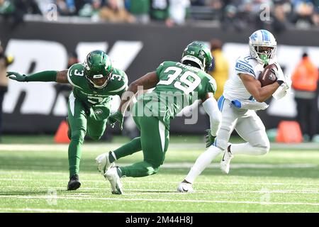 East Rutherford, New Jersey, USA. 18.. Dezember 2022. Detroit Lions Wide Receiver KALIF RAYMOND (11) in Aktion im MetLife Stadium in East Rutherford New Jersey Detroit schlägt New York 20 zu 17 (Kreditbild: © Brooks von Arx/ZUMA Press Wire) Stockfoto