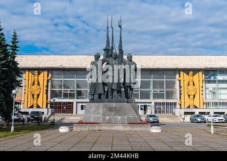 Denkmal für heldenhafte Verteidiger des sowjetischen Nordens, Archangelsk, Russland Stockfoto