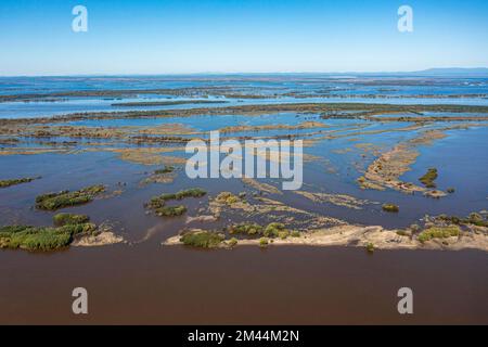 Luftlinie des Amur, Khabarowsk, Khabarowsk Krai, Russland Stockfoto
