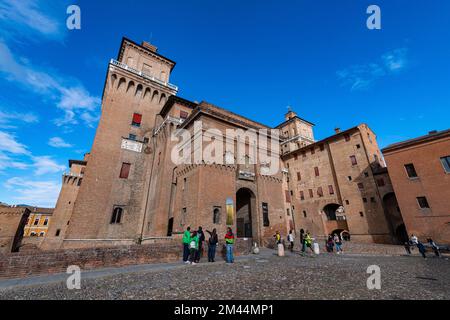 Schloss Este, UNESCO-Weltkulturerbe Ferrara, Italien Stockfoto