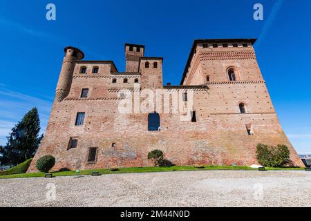 Schloss Grinzane Cavour, UNESCO-Weltkulturerbe Piemont, Italien Stockfoto
