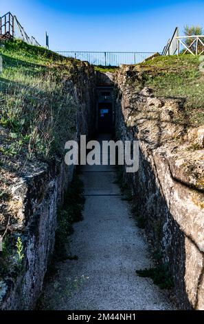 Totenstadt von Tarchuna, UNESCO-Weltkulturerbe Tarquinia, Italien Stockfoto