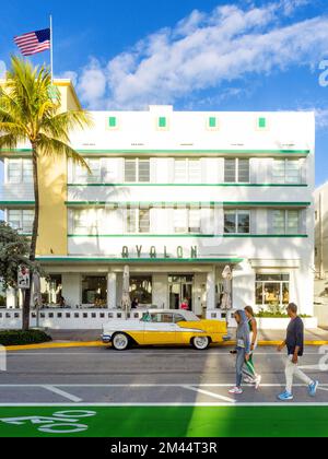 Oldtimer, Art Deco District Ocean Drive, South Beach Miami Beach Miami Florida, USA Stockfoto