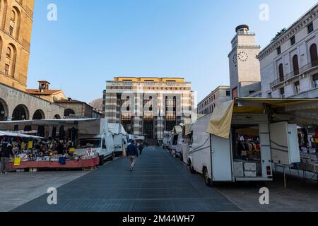 Piazza Vittoria, UNESCO-Weltkulturerbe Brescia, Italien Stockfoto