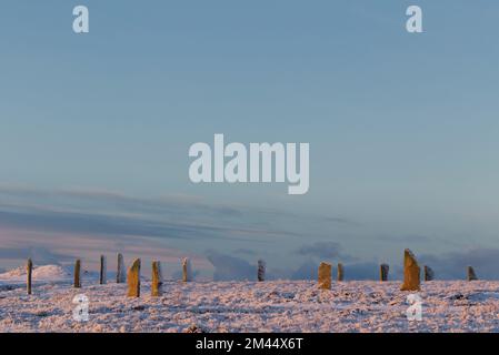 Ring des alten Brodgar Steinkreises, Orkney Isles Stockfoto