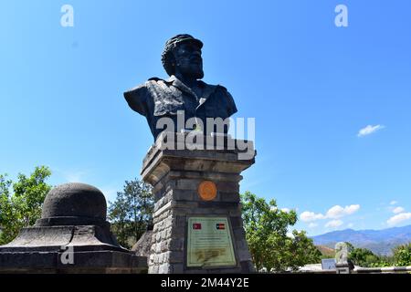 Dynamik von Präsident Nicolau Lobato, der sich in Aisirimou, Aileu, Osttimor befindet. Stockfoto