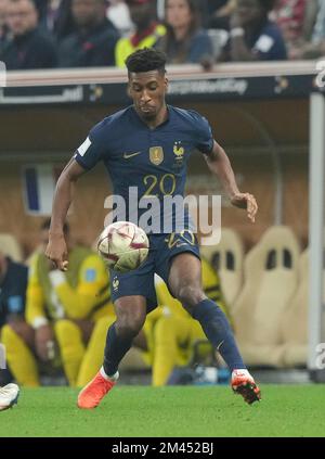 12/18/2022, Lusail Iconic Stadium, Doha, QAT, FIFA-Weltmeisterschaft 2022, Finale, Argentinien gegen Frankreich, im Bild von Frankreichs Stürmer Kingsley Coman Stockfoto