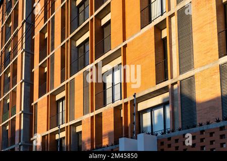 Das Wohnhaus-Wohngebiet in der überfüllten Hauptstadt von guadalajara Stockfoto