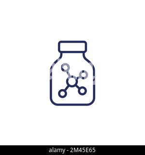 Symbol der Lösungsmittellinie auf weiß Stock Vektor