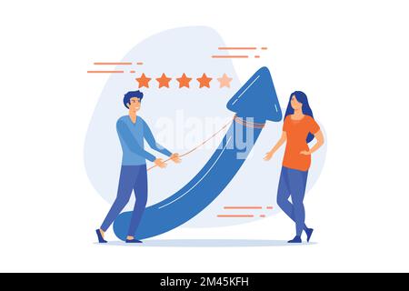 Krisenmanagement, Öffentlichkeitsarbeit, Pflege des Markenimages, PR-Agenturservice, abstrakte Metapher für Bildschutzstrategie, flacher Vektor modern Stock Vektor