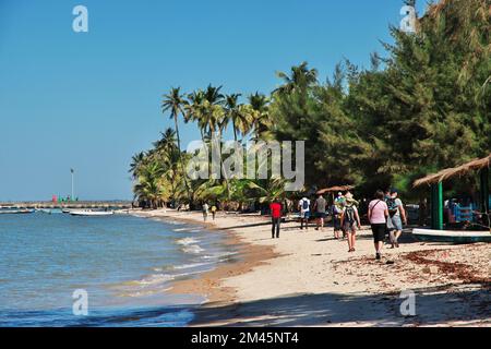 Strand der Carabane Insel, Casamance Fluss, Ziguinchor Region, Senegal, Westafrika Stockfoto