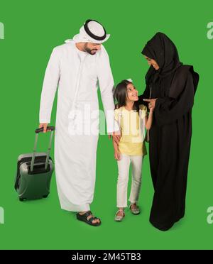 Familienreisen in Emiraten. Stockfoto