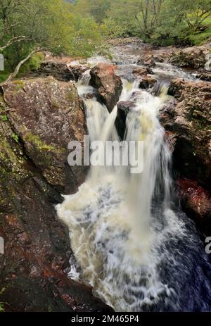 Lower Steall Falls in Glen Nevis, Scottish Highlands. Stockfoto