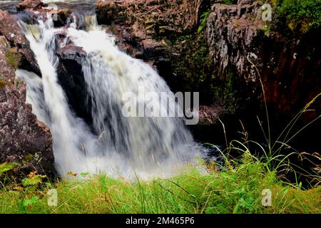 Lower Steall Falls in Glen Nevis, Scottish Highlands. Stockfoto