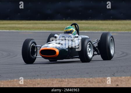 Philipp Buhofer, BRM P261-2, HGPCA Pre ’66 Grand Prix Cars, Historic Grand Prix Cars Association, zwei zwanzig-minütige Rennen über die Veranstaltung, mit der Res Stockfoto