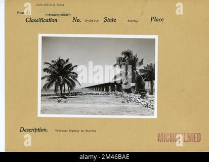 Brücke in Florida. Originalüberschrift: Overseas Highway in Florida. Bundesstaat: Florida. Stockfoto
