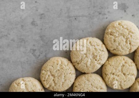 Blick von oben auf Shortbread-Kekse Stockfoto