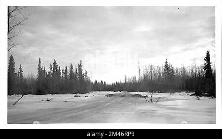 Alaska Highway. Originalunterschrift: Bild Nr. 23/Br. Nr. 2016. Staat: Alaska. Stockfoto