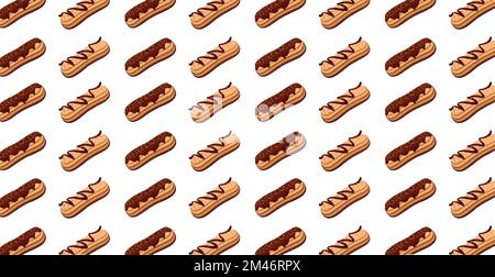 Panorama-eclair-Muster auf weißem Hintergrund – Vektordarstellung Stock Vektor