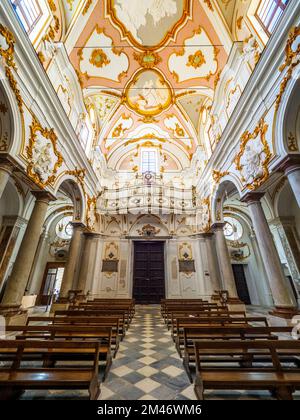 Gegenfassade - Kirche des Jesuitenkollegiums (Chiesa del collegio dei Gesuiti) - Trapani, Sizilien, italien Stockfoto