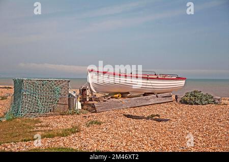 LITTLESTONE AUF DEM FISCHERBOOT KENT Stockfoto