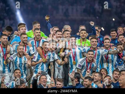 Lusail, Catar. 18.. Dezember 2022. Argentinien gegen Frankreich, Spiel gültig für das Finale der FIFA-Weltmeisterschaft 2022 im Lusail International Stadium, Doha, Katar Gutschrift: Juan Antonio Sánchez/FotoArena/Alamy Live News Stockfoto