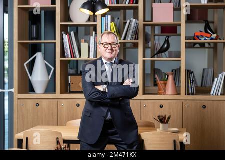 Mark Dixon, Gründer und CEO der International Workplace Group, englischer Milliardär-Geschäftsmann mit Sitz in Monaco, bekannt für Service-Office-Geschäfte Regus. Stockfoto