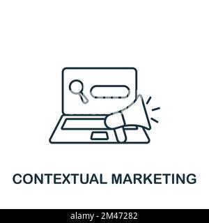 Kontextbezogenes Symbol. Monochrom Simple Marketing Strategy Icon für Vorlagen, Webdesign und Infografiken Stock Vektor