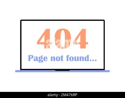 404 Verbindungsfehler. Seite wurde leider nicht gefunden Stock Vektor